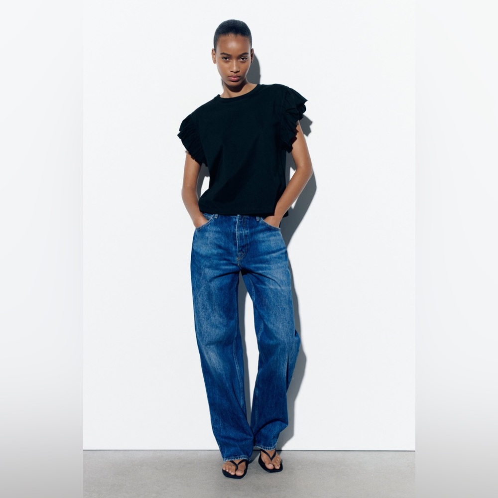 Zara Ruffle Sleeve Tshirt